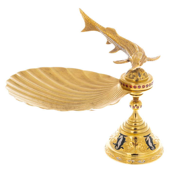 Икорница "Осётр с ракушкой" Златоуст