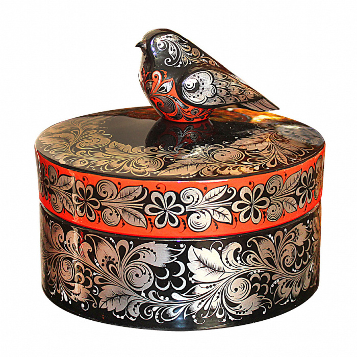 Коробка из дерева "Снегирь"
