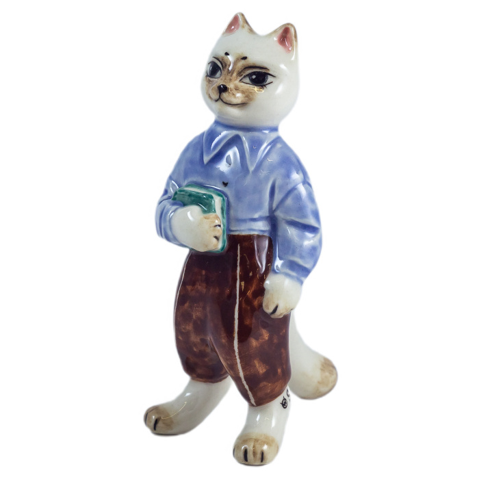 Елочная игрушка из фарфора "Котик"
