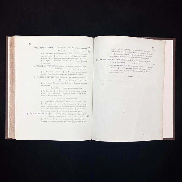 Книга «Конволют учреждений министерств и полиции» Сперанский М.М., 1811 г.