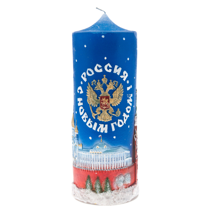 Свеча большая "С Новым Годом, Россия!"