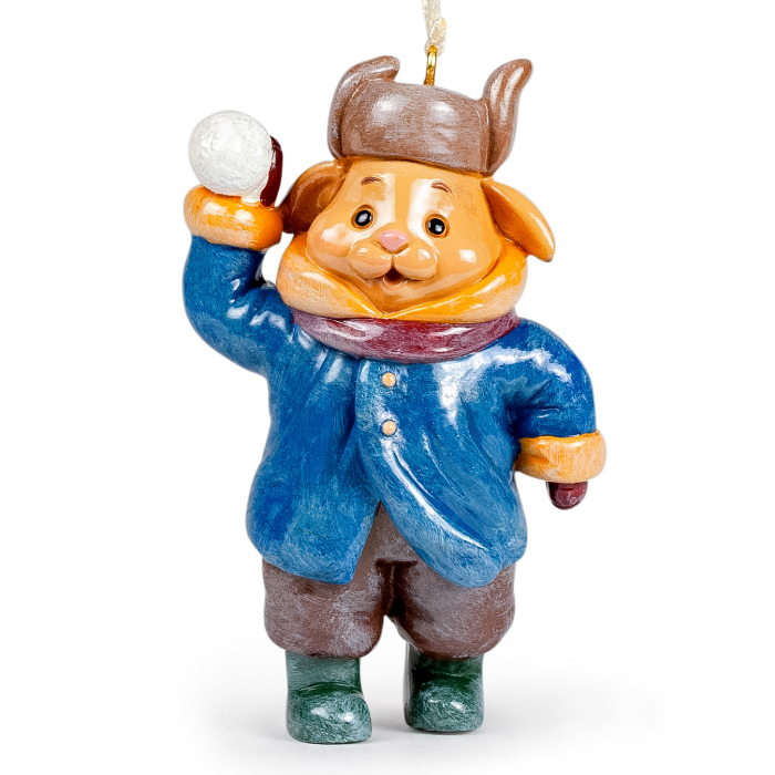 Елочная игрушка "Кролик. Снежок"