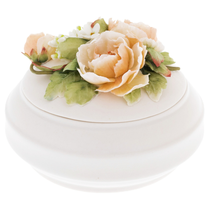 Шкатулка "Надежда" с пионом и сиренью, большая, в подарочной коробке