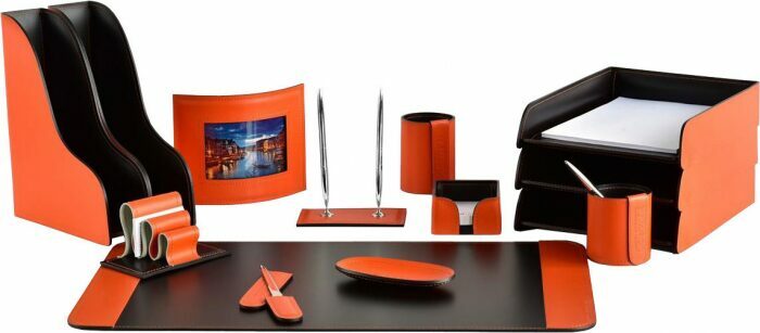 Набор настольный «Business Cuoietto» (Orange-Choco)