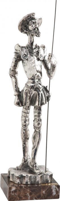 Скульптура "Дон Кихот" посеребрение (Don Quixote, silvering)