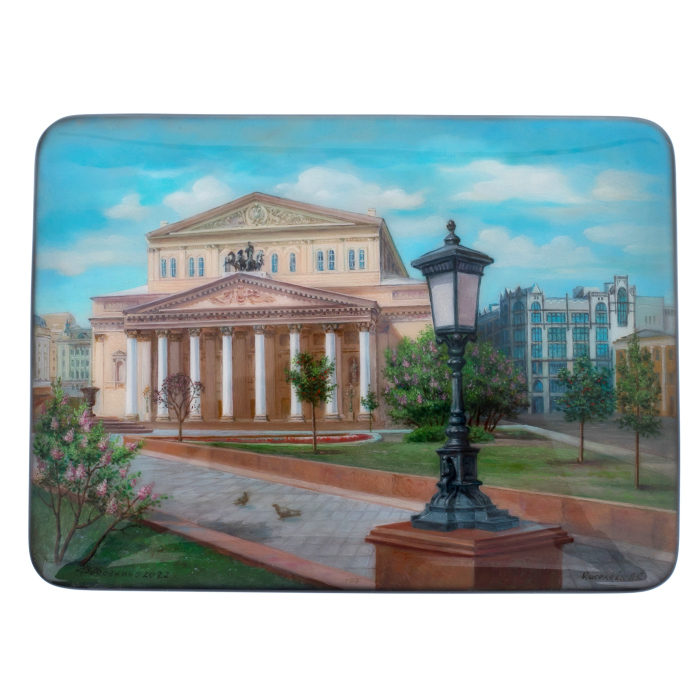 Шкатулка "Большой театр" Киселева, Федоскино