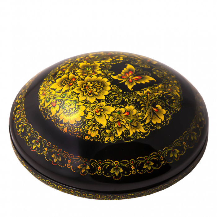 Коробка с миниатюрной росписью «Царская кудрина» хохлома
