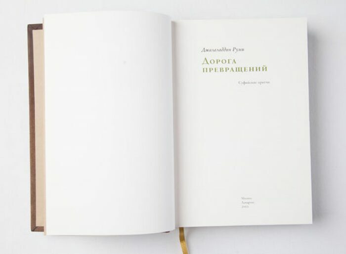 Книга в кожаном переплёте "Дорога превращений" Д.Руми