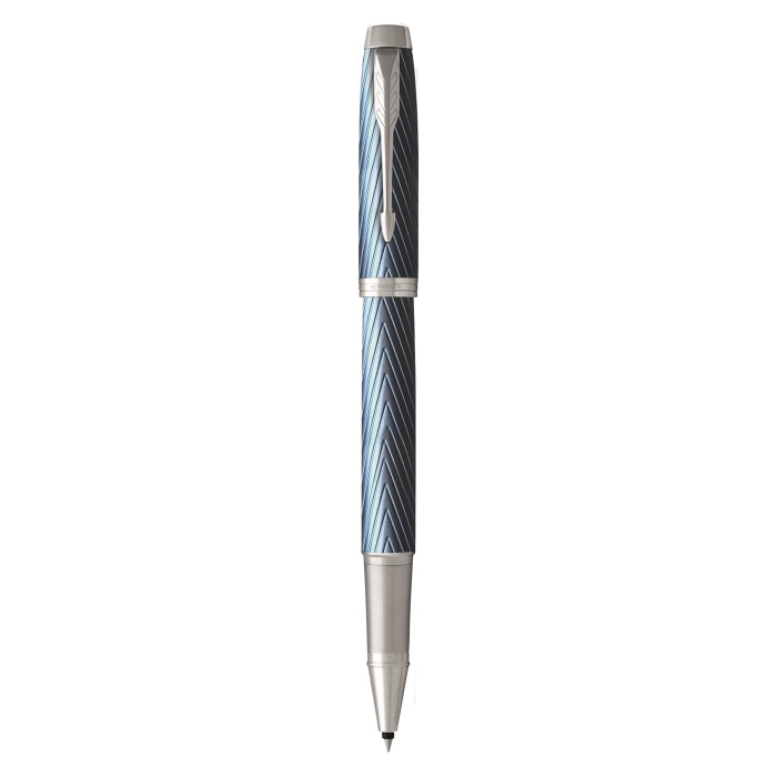 Подарочный набор: ручка роллер Parker IM Premium T318 Blue Grey CT F с ежедневником