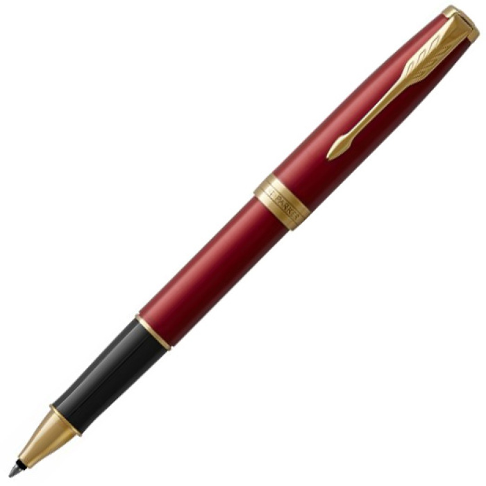 Ручка-роллер Parker Sonnet Red Intense, цвет стержня черный F, в подарочной коробке