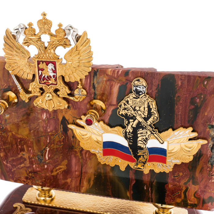 Кортик сувенирный "Российский солдат" на подставке, Златоуст