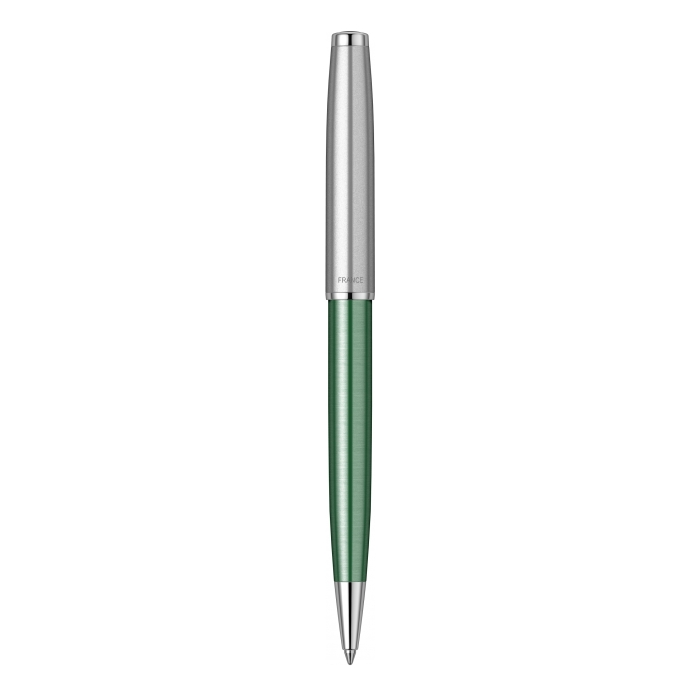 Шариковая ручка Parker Sonnet Essentials Green SB Steel CT в подарочной упаковке.