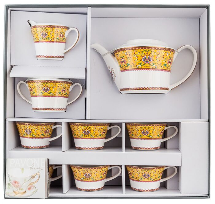Чайный сервиз "Arabesca Yellow" на 6 персон, 15 предметов