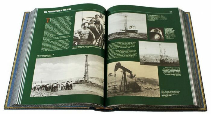 Подарочная книга в кожаном переплете "Нефть и газ" на английском языке