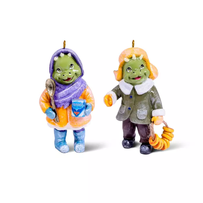Набор елочных игрушек "Дракончики. Твикс 8" 2шт