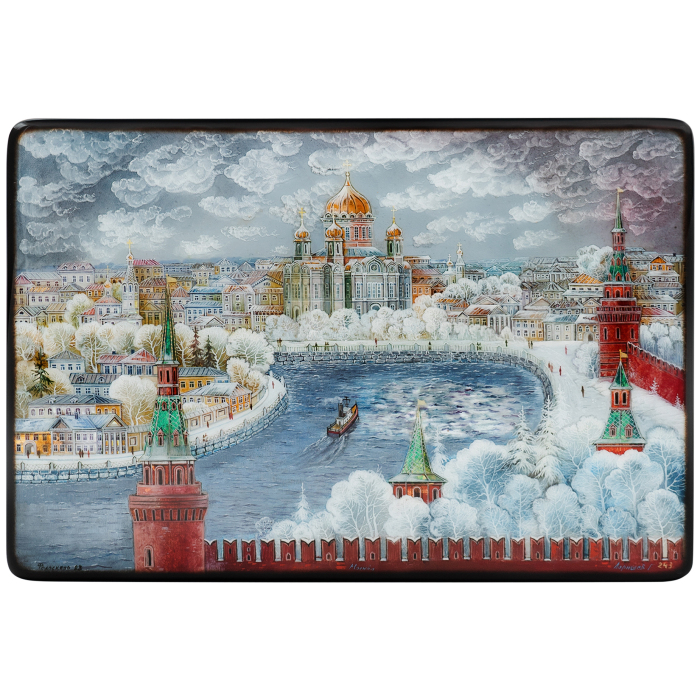 Шкатулка "Москва" Ларишев, Федоскино