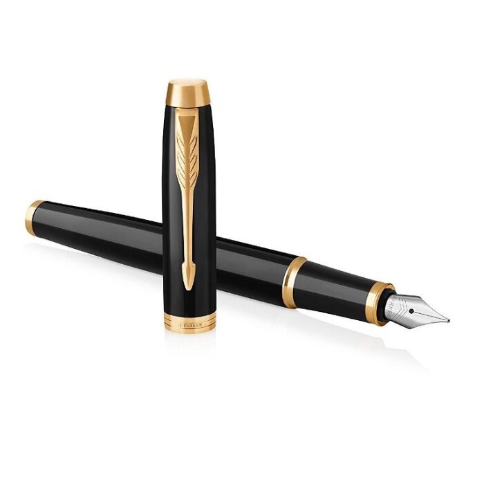 Ручка перьевая Parker IM Metal Black GT в подарочной упаковке.