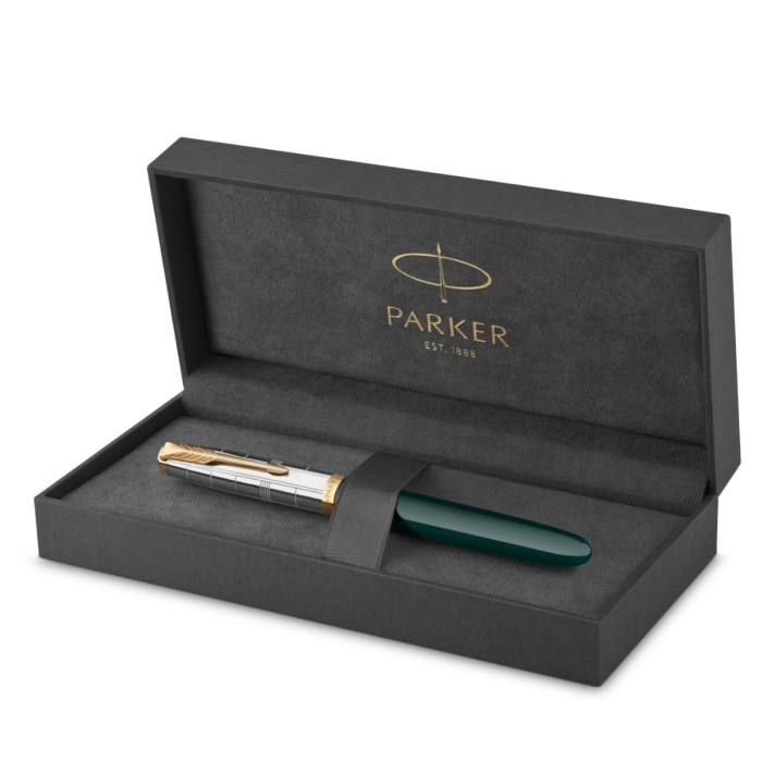 Перьевая ручка Parker 51 Premium Forest Green GT, перо: F