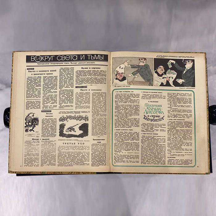 Журнал сатиры «Крокодил». Москва: издательство газеты «Правда», выпуски 1976 (№ 12-36).