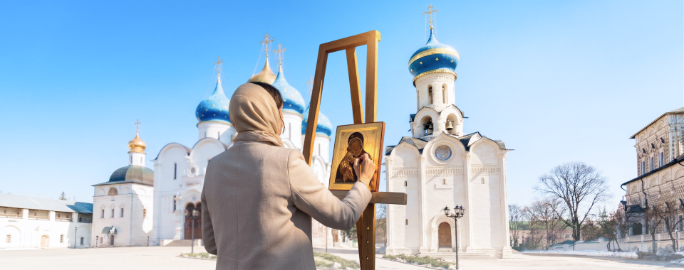 Роспись именной иконы на заказ иконописцами Свято-Троицкой Сергиевой Лавры