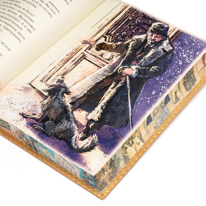 Книга в кожаном переплете "Собачье сердце" Булгаков М., французский переплет