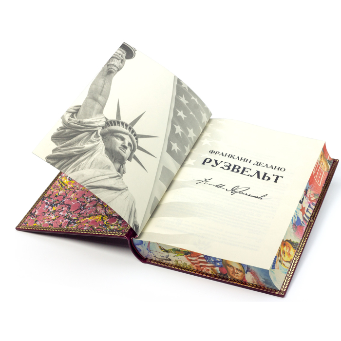 Книга в кожаном переплете "Франклин Рузвельт"