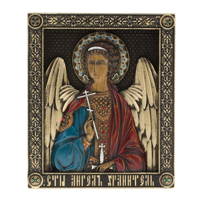 Икона из дерева "Ангел Хранитель"