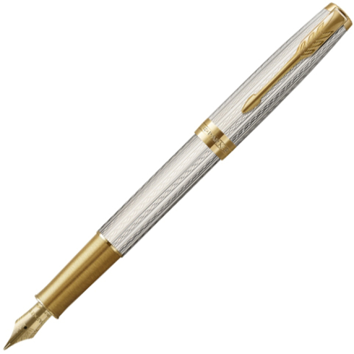 Перьевая ручка Parker Sonnet Silver Mistral GT, в подарочной упаковке