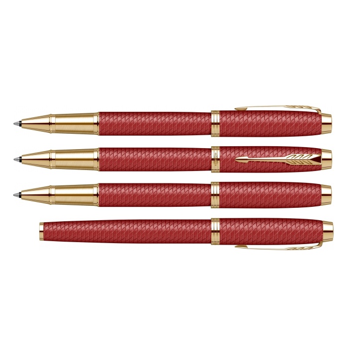 Ручка роллер Parker IM Premium T318 Red G в подарочной упаковке.