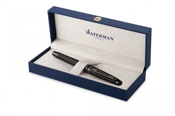 Ручка- роллер Waterman Expert Black F BLK в подарочной упаковке