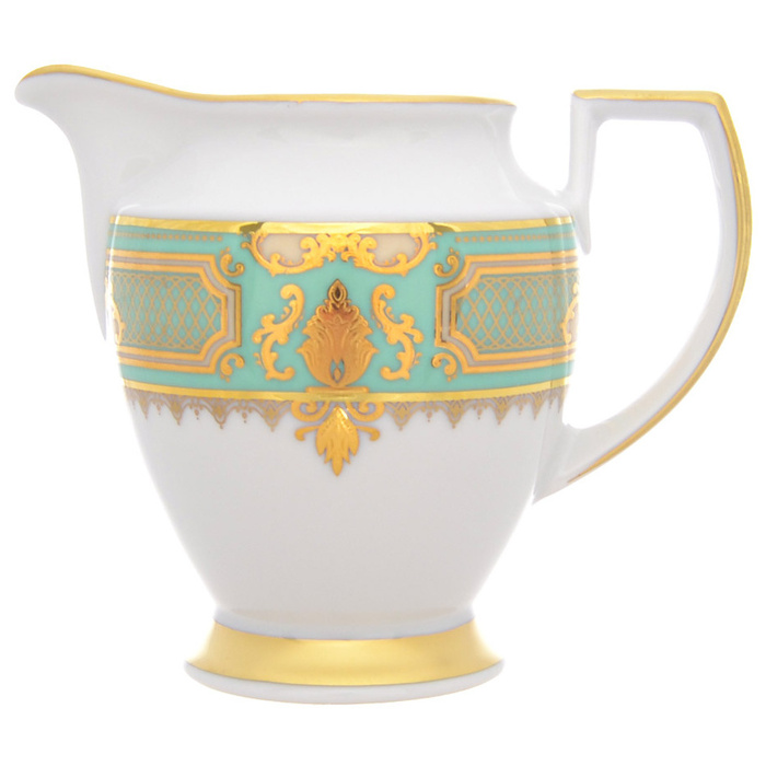 Кофейный сервиз из фарфора "Donna Seladon gold"
