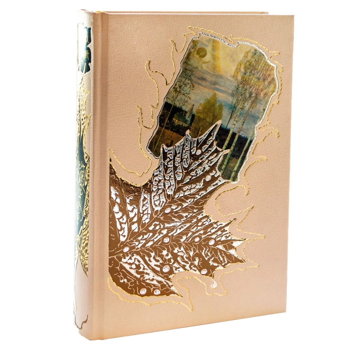Подарочные книги в кожаном переплете "Есенин. Лучшее" в 3-х томах