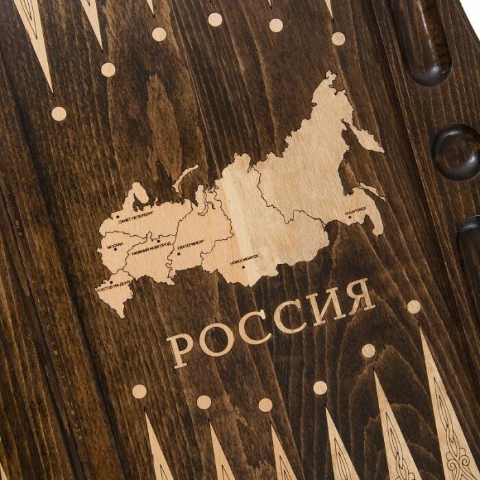 Стол резной для нард "Герб РФ"