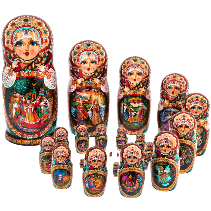 Матрешка на 30 мест "Сказки" 45 см