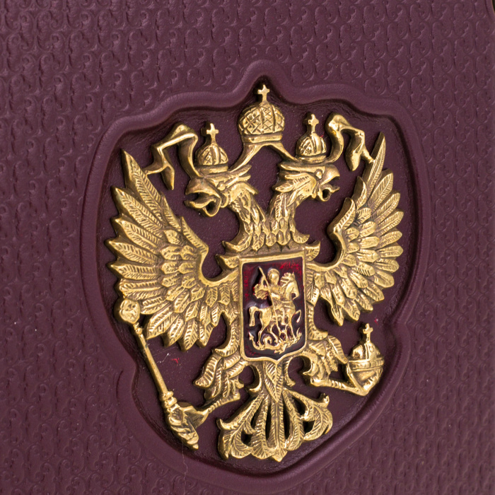 Подарочная книга в кожаном переплёте "Московский кремль" в коробе (двуязычное издание)