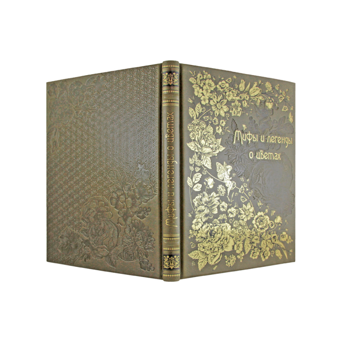 Подарочный набор "Цветы" с книгой "Мифы и легенды о цветах" и панно
