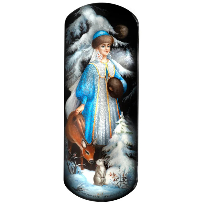 Шкатулка "Снегурочка" Киселева, Федоскино