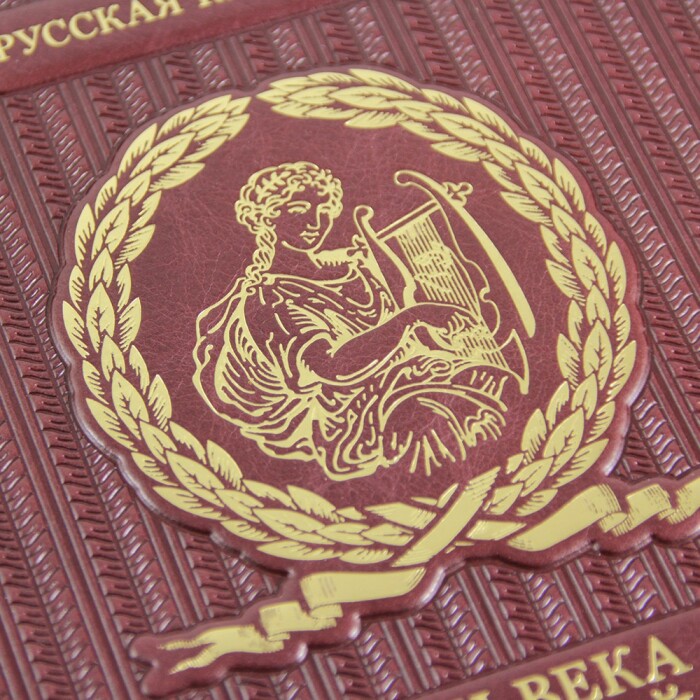 Книга в кожаном переплете "Три века русской поэзии"