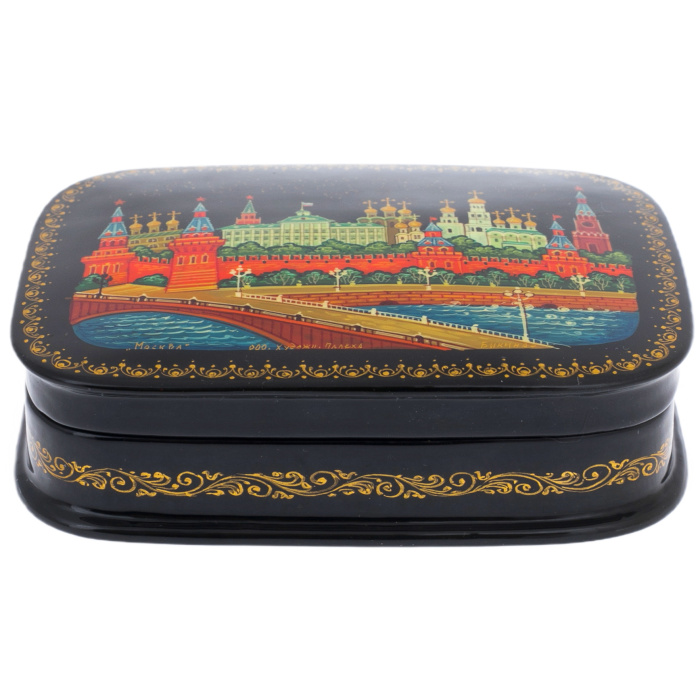 Шкатулка "Москва" Бикина, Палех