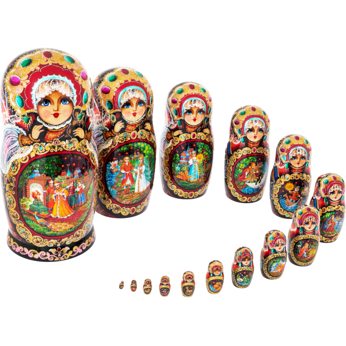 Матрешка на 15 мест "Сказка" 33 см