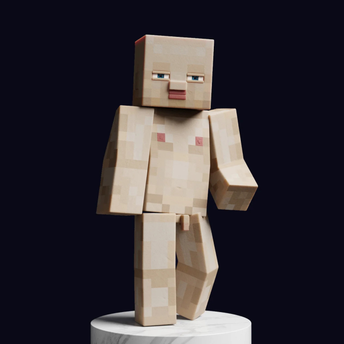 Акриловая скульптура «Cube dude» Тараса Желтышева — Пластик