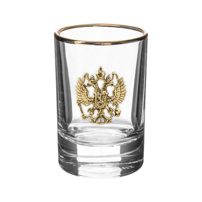 Набор для водки "Герб" с окантовкой, на 12 персон