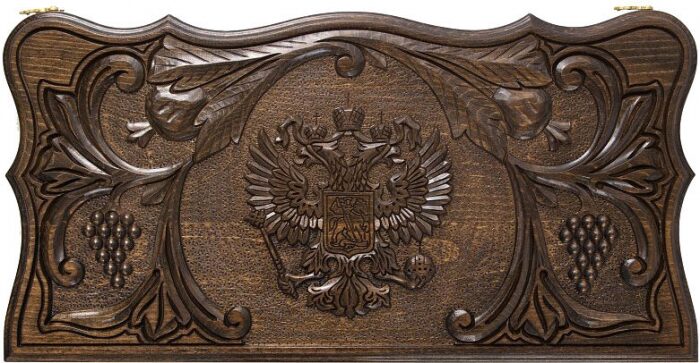 Стол резной для нард "Герб РФ"