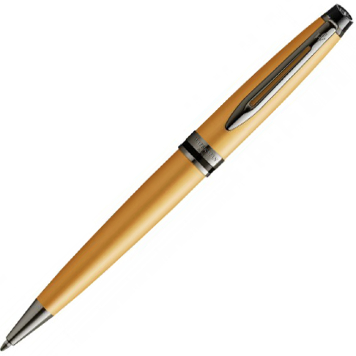 Ручка шариковая Waterman Expert Gold, цвет чернил Mblue,  в подарочной упаковке