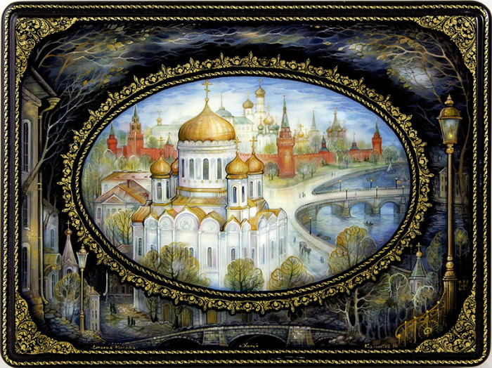 Шкатулка "Старая Москва" Холуй