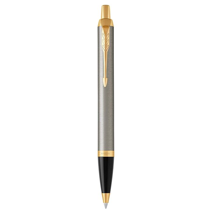 Подарочный набор из 2-х ручек Parker IM brushed metal GT роллер+шариковая ручки