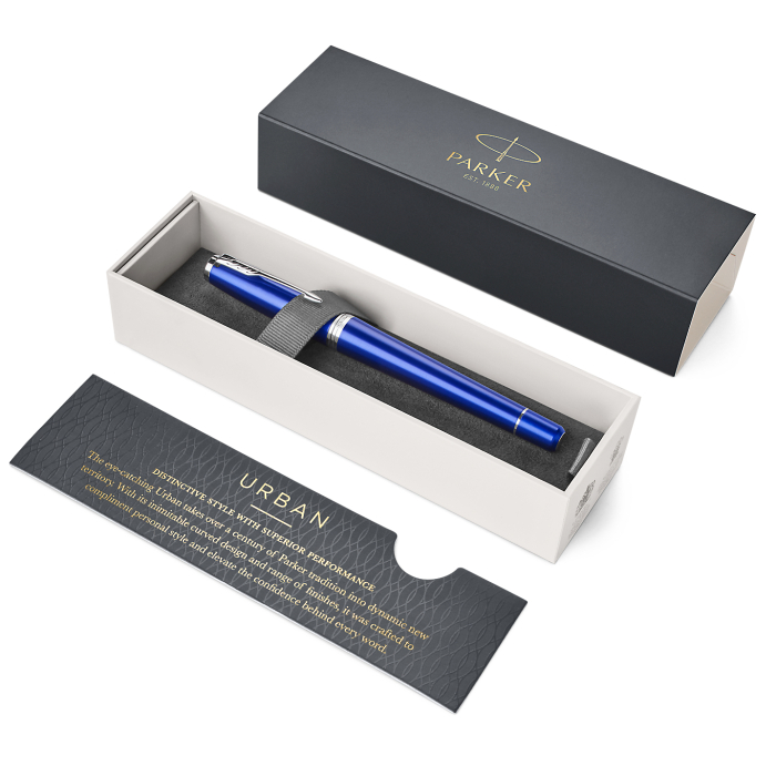 Ручка перьевая Parker Urban, Nightsky Blue CT в подарочной упаковке.