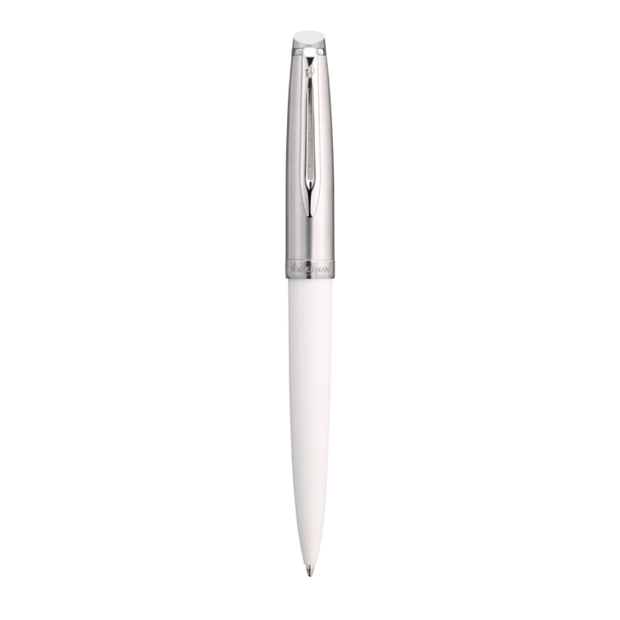 Ручка шариковая Waterman Embleme Ecru White CT в подарочной упаковке.