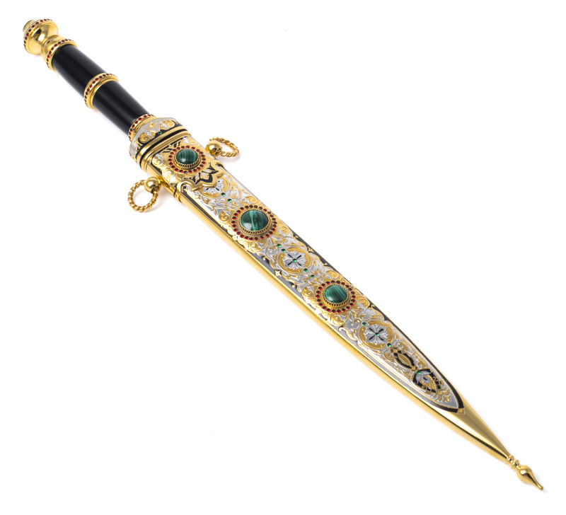 Кинжал "Наследие" с малахитом